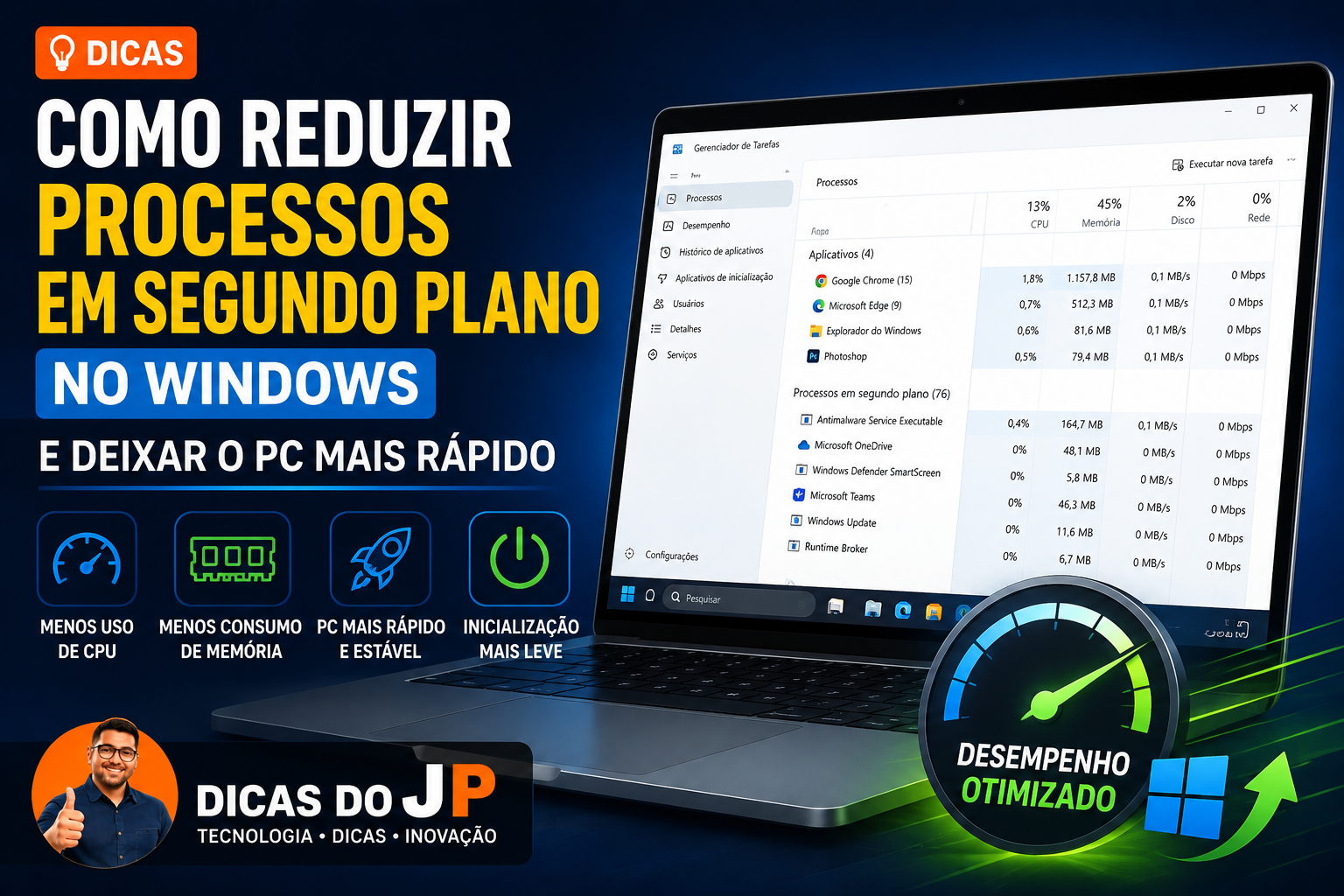 Como Reduzir Processos em Segundo Plano no Windows e Deixar o PC Mais Rápido