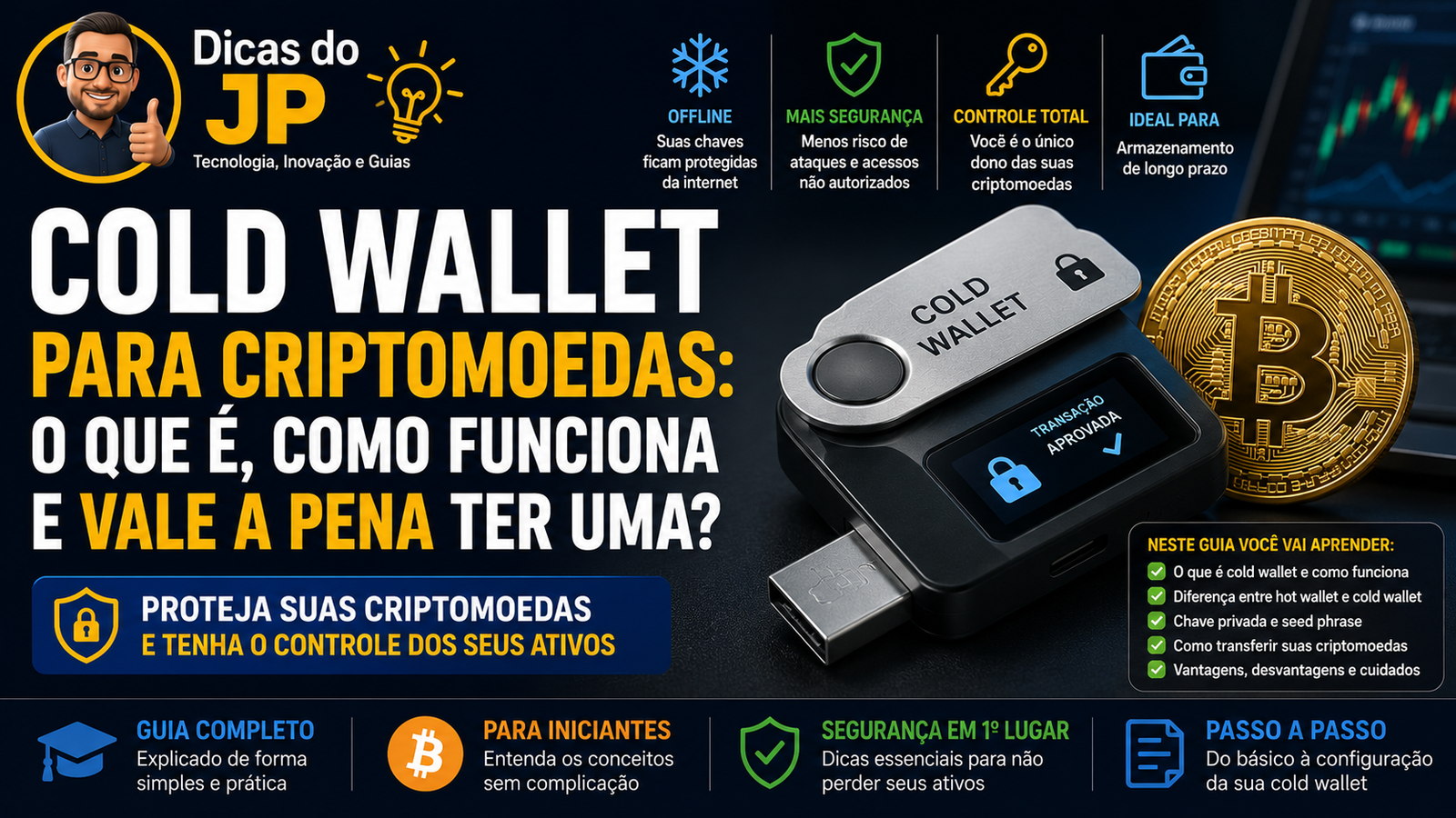 Cold Wallet para criptomoedas: o que é, como funciona e vale a pena ter uma?