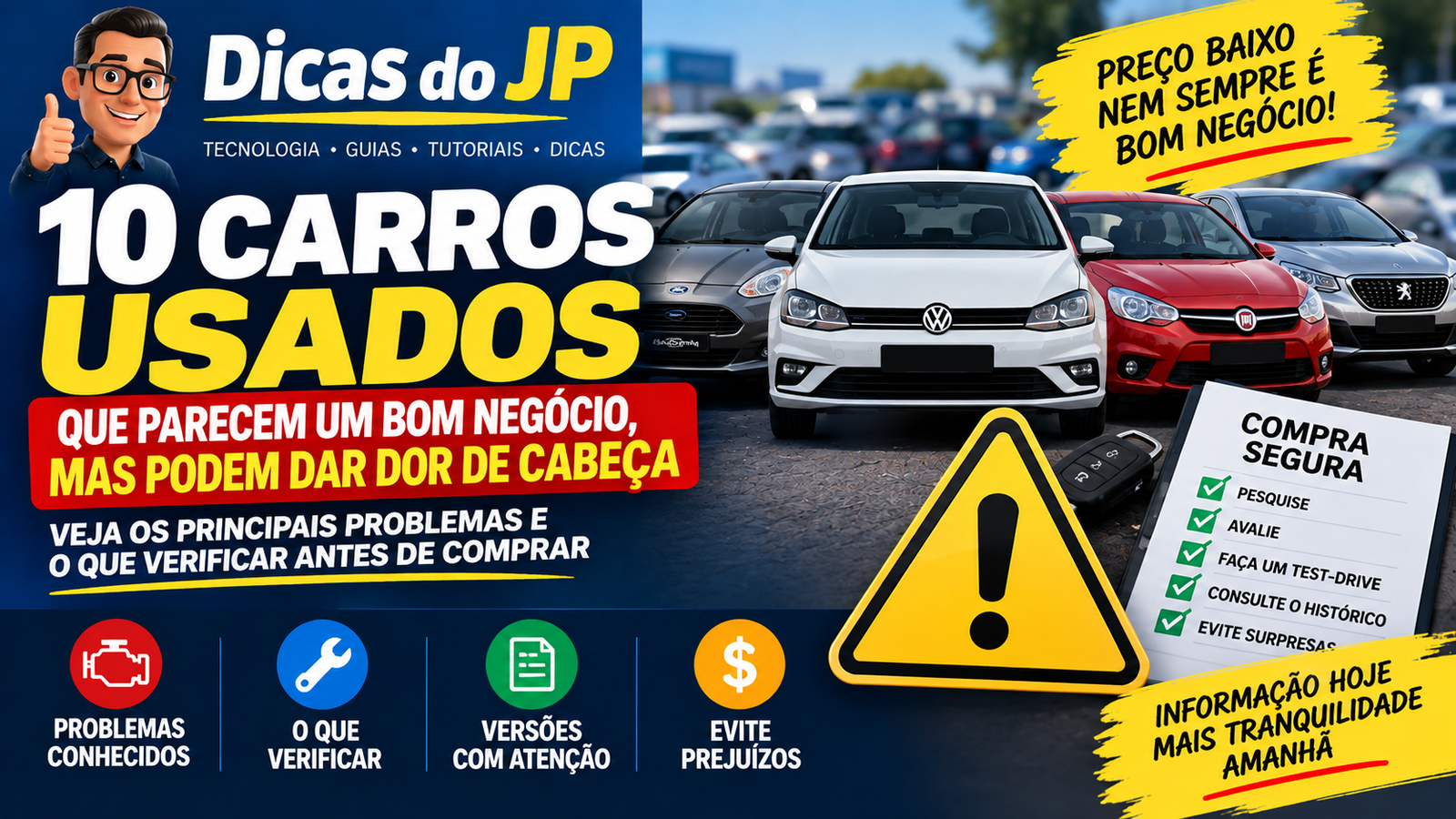 10 Carros Usados que Parecem um Bom Negócio, mas Podem Dar Dor de Cabeça
