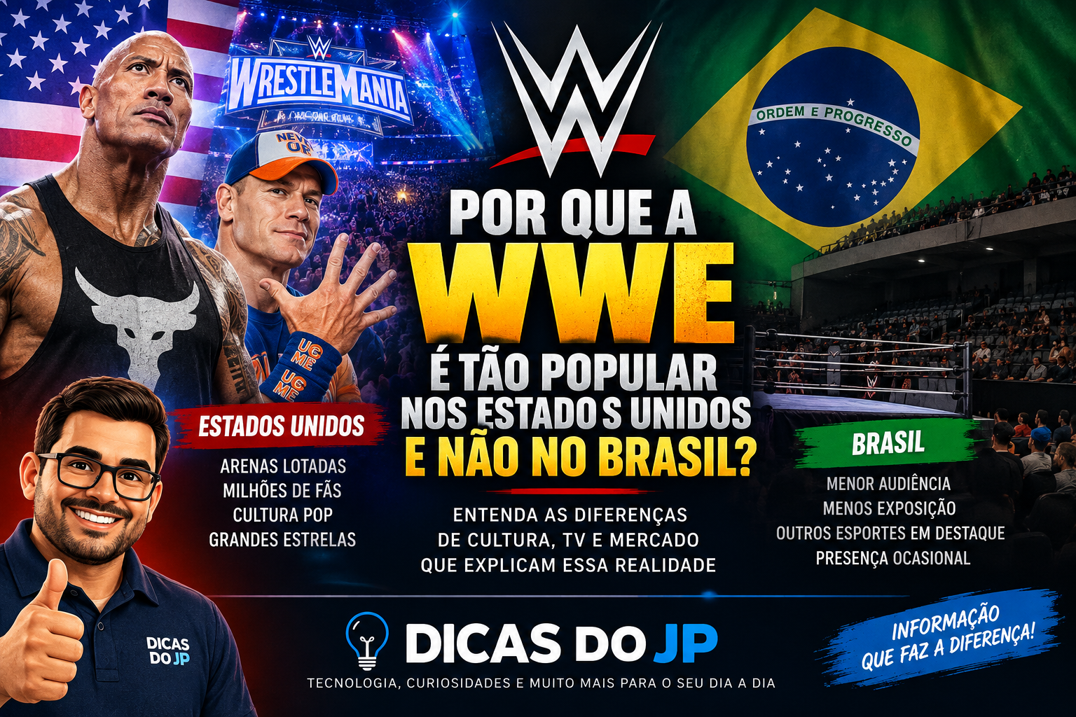 Por que a WWE é tão popular nos Estados Unidos e não tem a mesma força no Brasil?