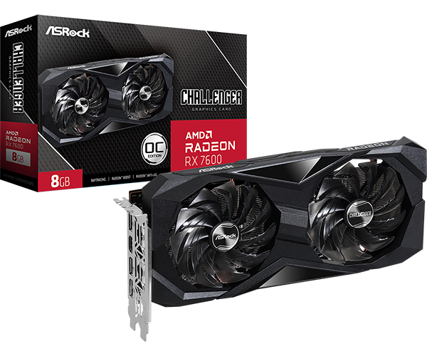 ASRock Radeon RX 7600 Challenger OC 8GB GDDR6