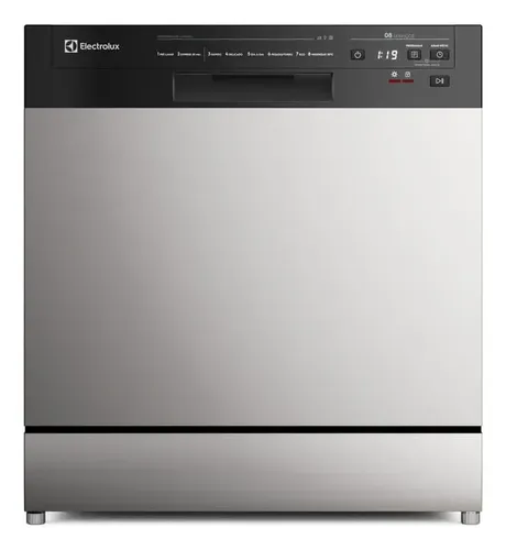 Lava-Louça Electrolux 8 Serviços Inox com Programa Lava & Seca 50 minutos LS08E Display Digital - R$ 2.178,54
