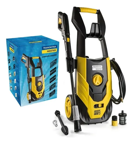 Lavadora De Alta Pressão Com 1800w Master Para Uso Moderado 1900psi Amarelo e Preto Tramontina - R$ 718,63