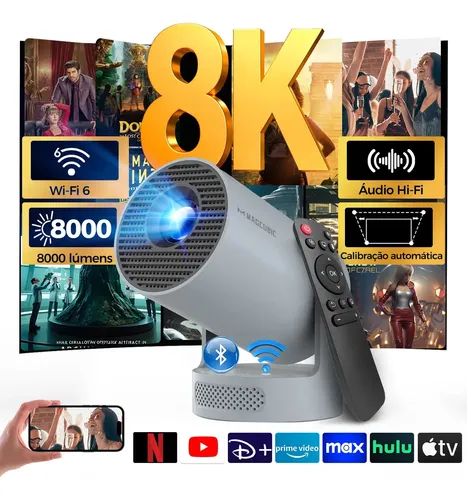 Projetor Magcubic Hy300pro+ Hd 720p Com Android 14, Wifi 6 E Bluetooth 5.4