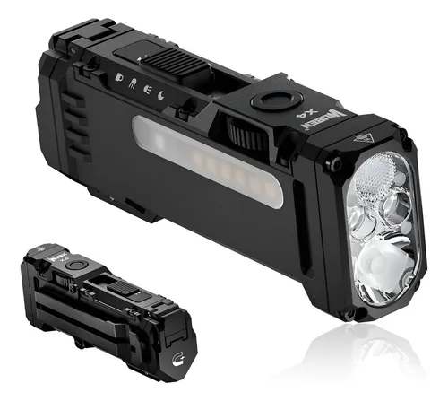 Lanterna Wuben X4 Edc Com Luz Rgb 1500 Lúmens Branco Preto - R$ 244,79
